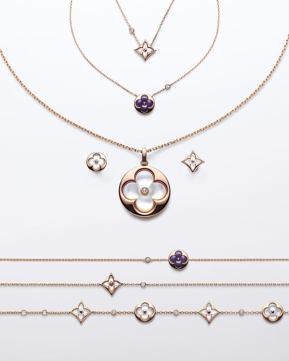 Louis Vuitton Color Blossom Bb Star Pendant, Pink Gold, Cornelian and Diamond. Size NSA